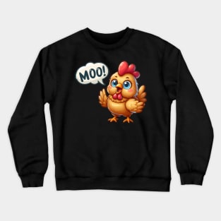 The chicken makes moo Crewneck Sweatshirt